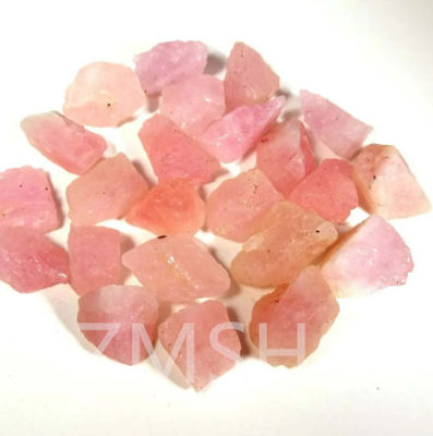 Peach Pink Synthetic Raw Gem Stone With Mohs Hardness 9 Customization For Jewelry
