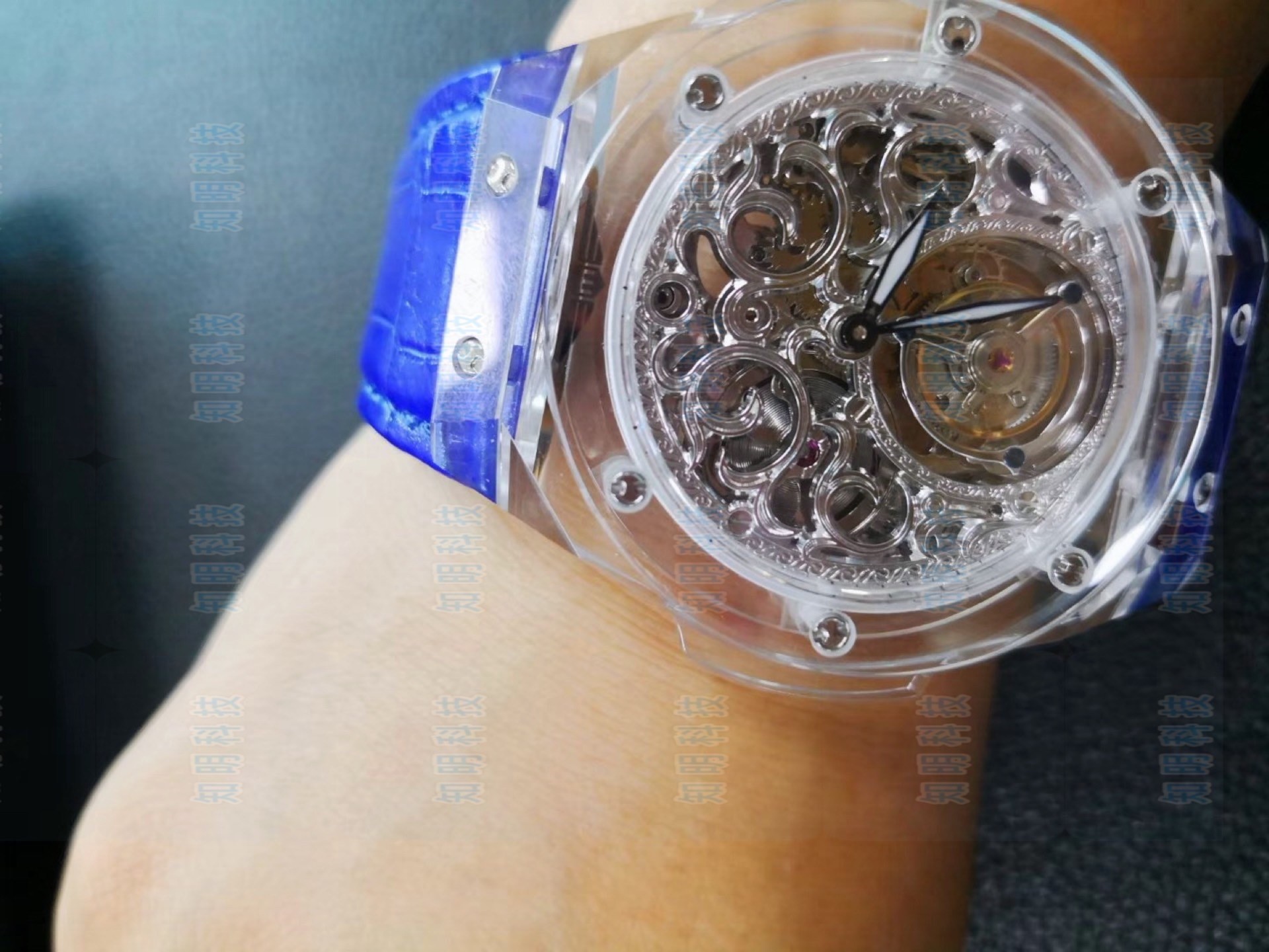 blue crystal watch