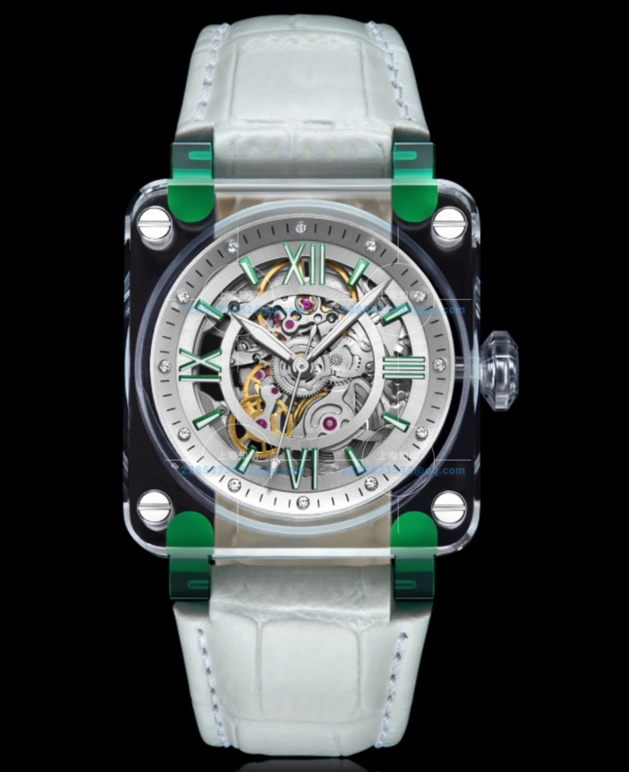 Transparent Color Sapphire Crystal Watch Case Al2O3 Single Crystal