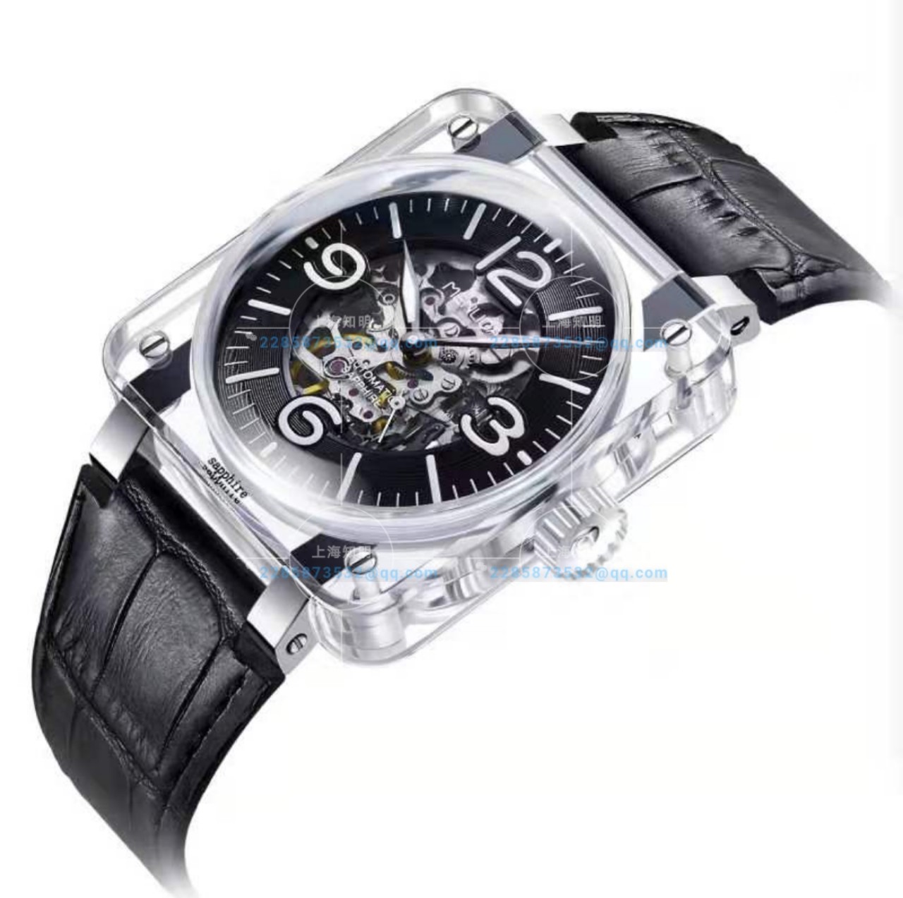 Transparent Color Sapphire Crystal Watch Case Al2O3 Single Crystal