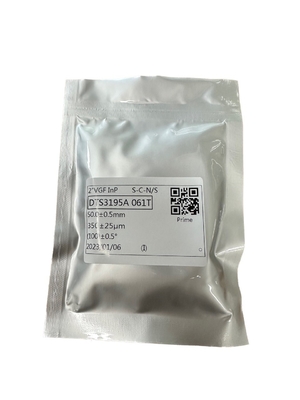Single Crystal InP Indium Phosphide Wafers 350 - 650um Thickness