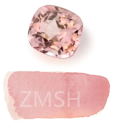 Peach Pink Synthetic Raw Gem Stone With Mohs Hardness 9 Customization For Jewelry