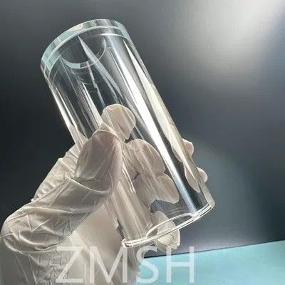 Sapphire Tube OD50mm ID25.4mm Lenght 100mm  AL2O3 C-Axis KY Method  Mohs 9.0 Customization