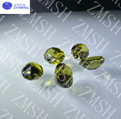 Olive green sapphire rough gemstone Synthetic 99.999% Al2O3 hardness 	Mohs 9.0