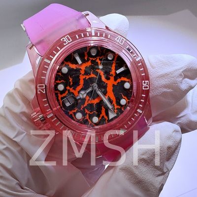 Lab-Grown Sakura Pink Sapphire Watch Case Luxury Scratch Resistant
