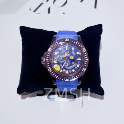 Lab-Grown Gray-Violet Sapphire Watch Case customize Luxury Scratch Resistant