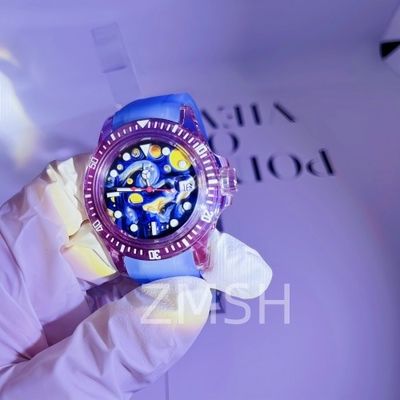 Lab-Grown Gray-Violet Sapphire Watch Case customize Luxury Scratch Resistant