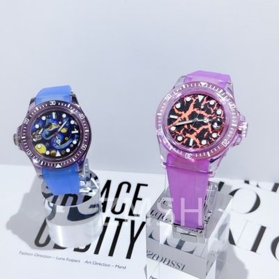 Lab-Grown Gray-Violet Sapphire Watch Case customize Luxury Scratch Resistant