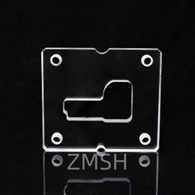 Custom Shaped Fused Quartz Plates with Through Holes Optical