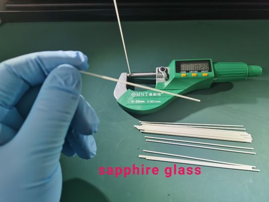 Ultra-fine thin dia1.0mm 0.6mm Al2o3 Ceramic Sapphire Glass Rod Stick lapped surface