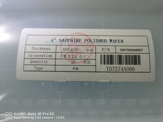 4Inch Prime Grade DSP SSP 0.5mm Al2O3 Led Sapphire Substrate sapphire wafers