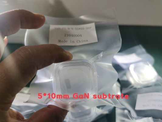 Customized Size 5x10mm M Axis Free Standing HVPE Gallium Nitride Wafer