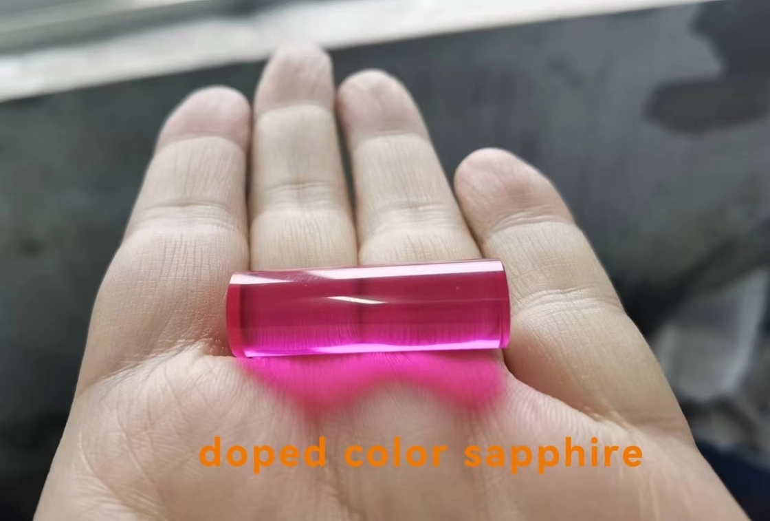 Colorful Ruby Doped Sapphire Crystal Materials Fe / Ti / Cr