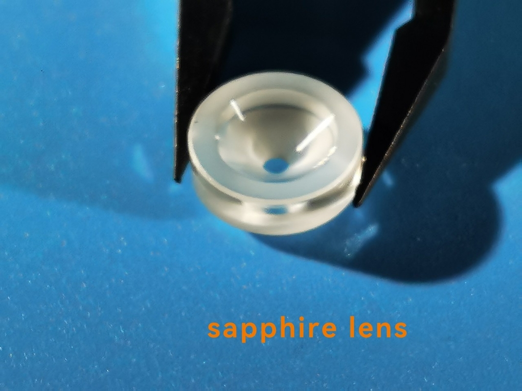 Fan Shaped Polished / Unpolished Sapphire Lens Glasses Al2O3 Single Crystal
