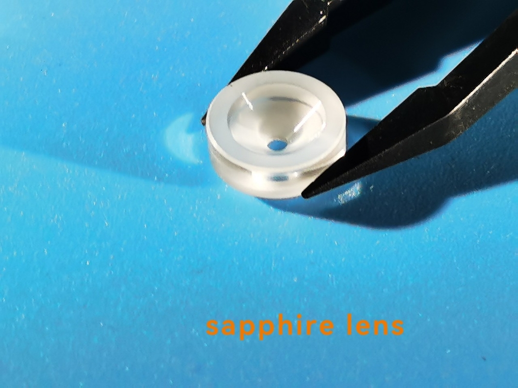 Fan Shaped Polished / Unpolished Sapphire Lens Glasses Al2O3 Single Crystal