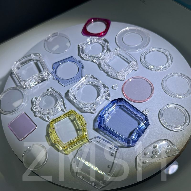 Artificial Cultivation Doped Color Sapphire AL2O3 Watch Cases Transparent Blue Ruby