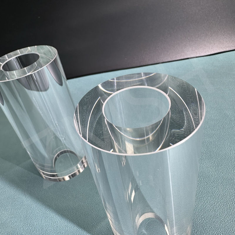 Polished Transparent Sapphire Tube KY Method Customized Size Al2o3 Single Crystal Sapphire Drive Pipe