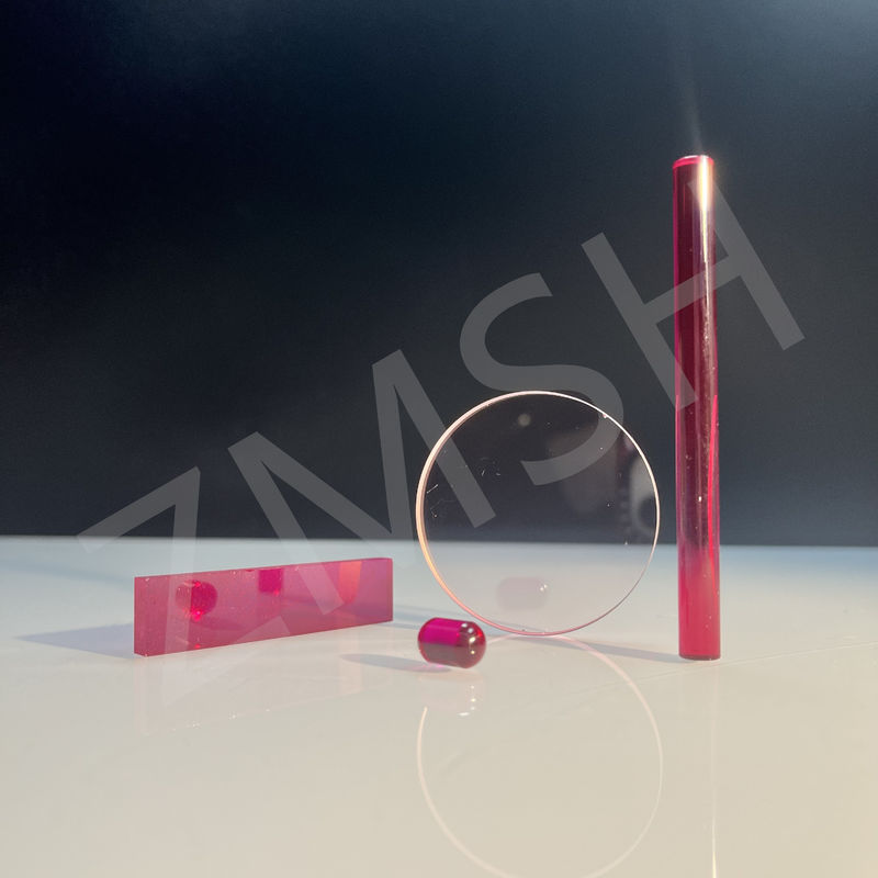 Cr Al₂O₃ Ruby Rod Sapphire Laser Single Crystal Optical Rod Customized Size Safety Package