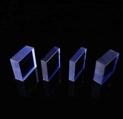 10x10mmt Red Green Blue Sapphire Block , Doped Artificial Sapphire Crystal Block
