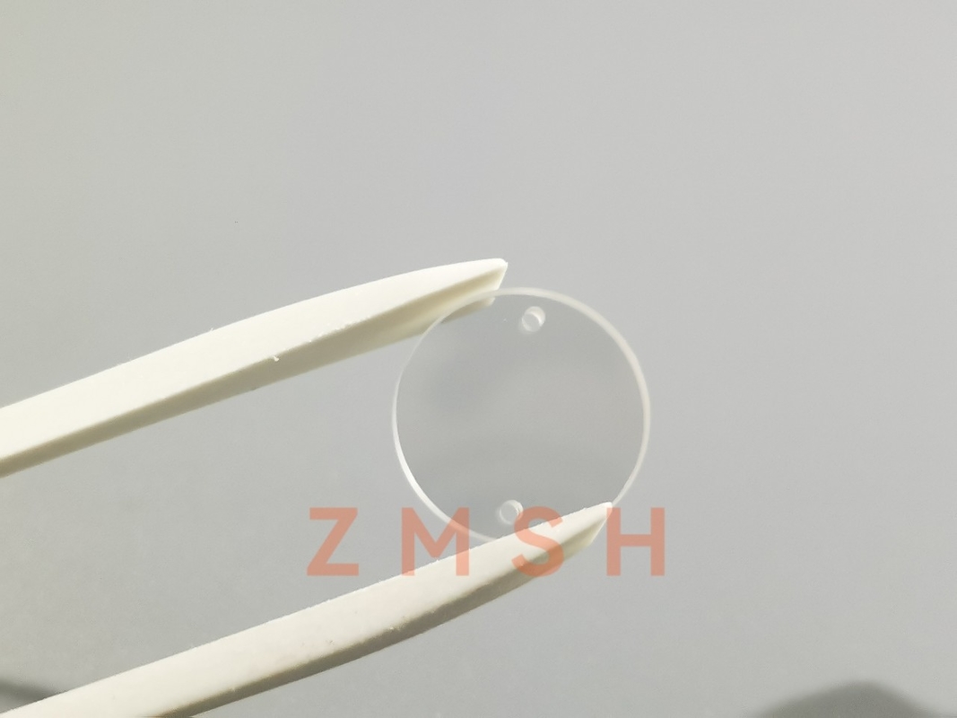 Customized Size Sapphire Optical Window 2mm Thickness With Hole