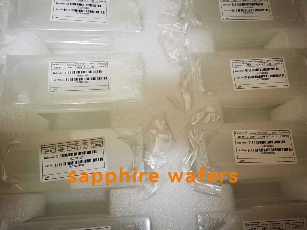 100um Ultra Thin Sapphire Substrate Wafer High Optical Transmittance DSP