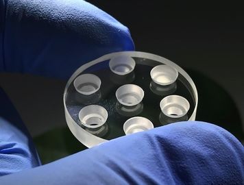 Good price Round Sapphire Glass Lens Assembly Part With Sink Hole High Thermal Conductivity online