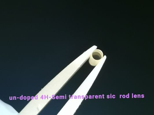 Polished Undoped 4h Semi Sic Single Crystal Rod Lens high purity