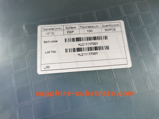 Good price 10*10*0.1mmt 100um Double Side Polished Led Sapphire Substrate 2 inch online